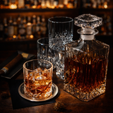 Garrafa de whisky - Conjunto de garrafa e copos